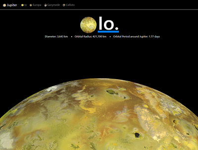 Jupiter: Io astronomy website