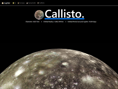 Jupiter - Callisto astronomy website