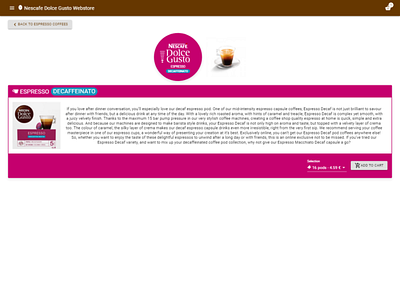 Nescafe Dolce Gusto Webstore - Product