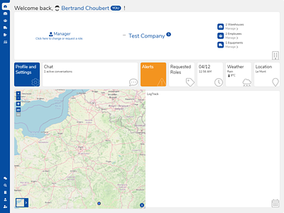 LogTrack - Dashboard dashboard logistics map ui website