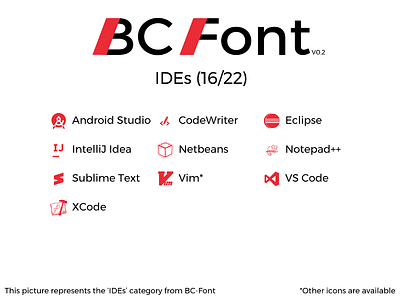 BC-Font : IDEs