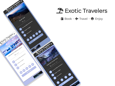 Exotic Travelers adobexd development svelte travel website website design