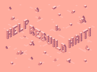 Help Rebuild Haiti build haiti illustration isometric