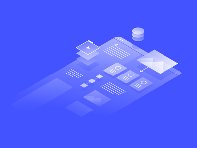 New homepage illustration gradient homepage illo illustration isometric web webflow website