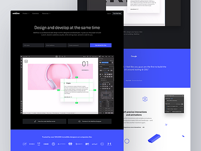 Homepage Refresh by Ryan Miyoshi for Webflow on Dribbble