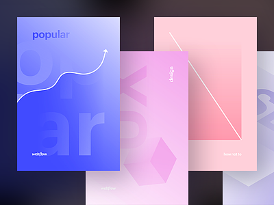 Blog Artwork artwork gradient playlist popular poster seo up and to the right ux webflow