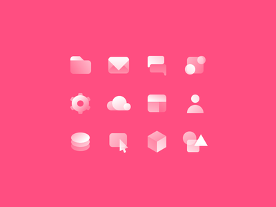 Webflow Icons frosty gradients icons illo illustration tag webflow