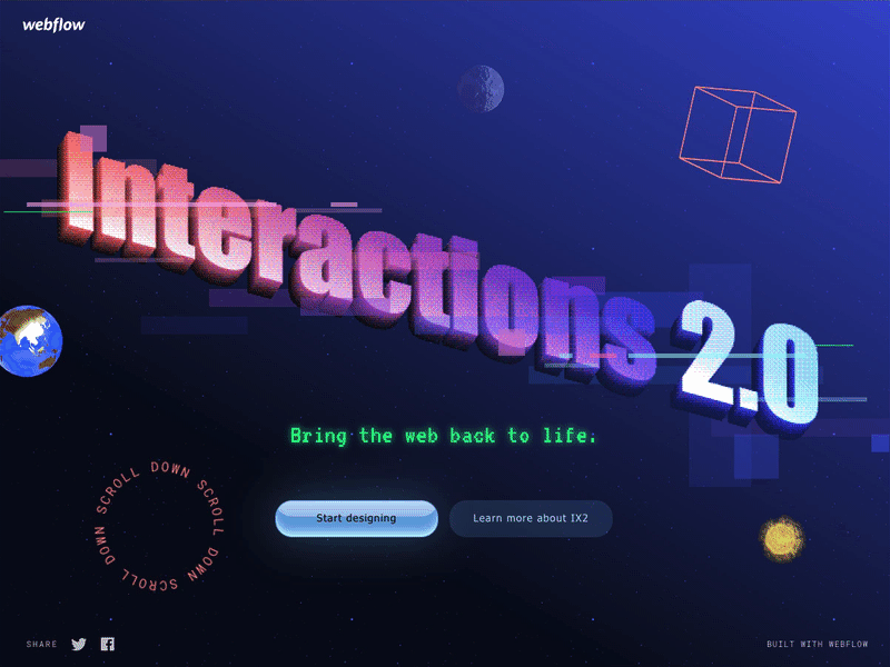 Webflow — IX2 2.0 creativity flash geocities interactions old stuff pixel the web webflow