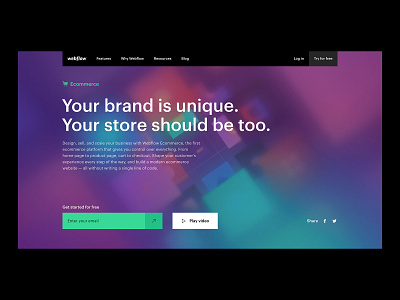 Webflow Ecommerce ecommerce feature landing page web web design webflow