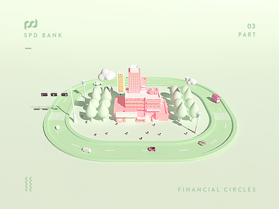 SPD BANK - FINANCIAL CIRCLES ai c4d ps