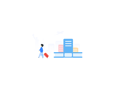 airport default page flat icon illustration ios