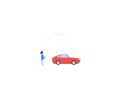 Installment purchase of vehicles default page flat icon illustration ios