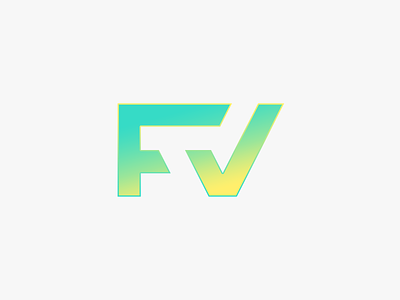 FV Monogram Logo Design design f letter grid illustrator letter logo logo design minimalistic v letter vector