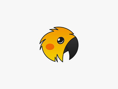 Parrot Logo Design bird branding cockatiel design gold illustration illustrator logo logo design minimalistic parrot simple vector yellow