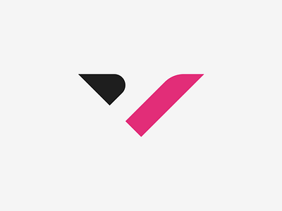 V Logo Design design illustrator letter logo logo design minimalistic pink simple type v letter vector