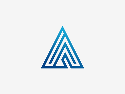 A Logo Design a letter blue branding design grid illustrator letter lettermark logo logo design minimalistic simple type vector