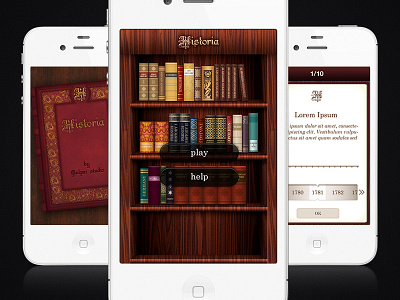 Historia World app apps book education history ios iphone app quiz trivia game ui