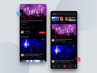 Entertainment App UI Design app design entertainment live music ui ux