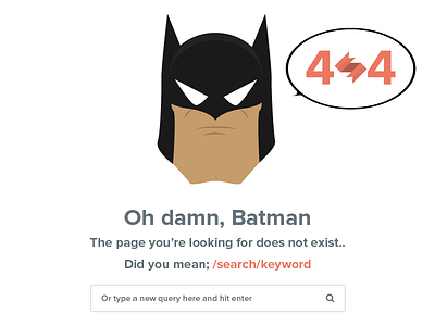 Damn, Batman! 404 batman error superhero web