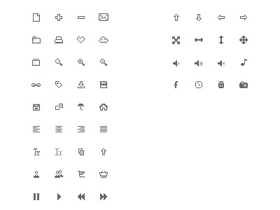 Pixel Perfect pt. II design freebie greyscale icons pixel small