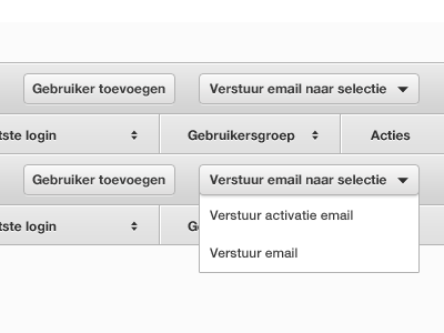 Email Dropdown dropdown element interface table ui user interface website