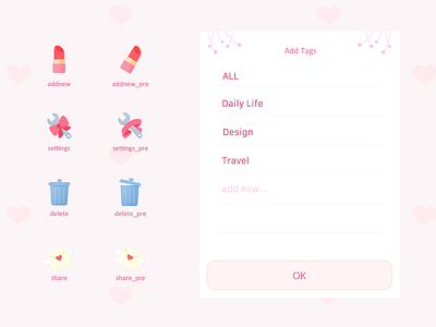 Whiter App - pink theme app icon pink popover theme