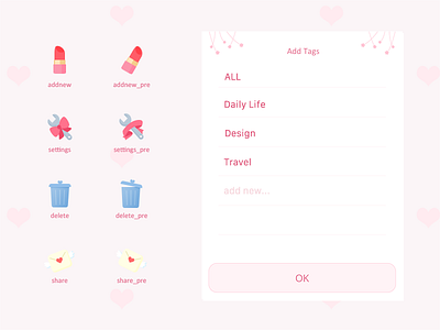 Whiter App - pink theme