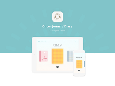 Once - Journal / Diary App app book diary icon ios journal logo ui ux