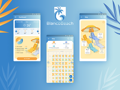 Blanco Beach app beach blanco beach blanco beach design icon illustration logo lounge mobile design ui ux