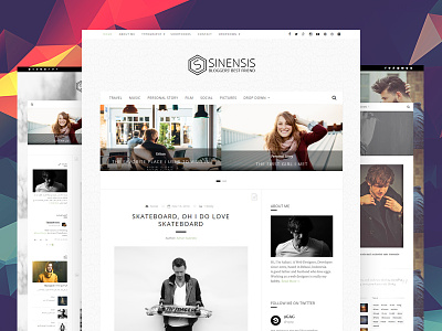 Sinensis - Personal Blog Web Design blog blogging light unsplash web design website white wordpress