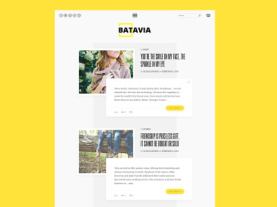 Batavia WordPress Theme ajax blog css html javascript magazine ui ux web design website