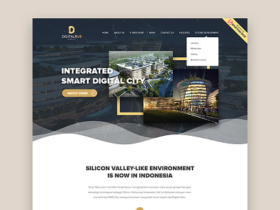 WIP - DIGITAL HUB by SINARMAS LAND hero homepage typography web design website
