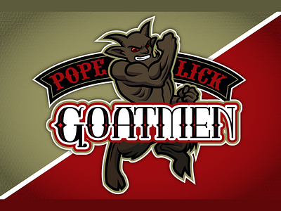 Cryptid League: Pope Lick Goatmen design illustration logo vector