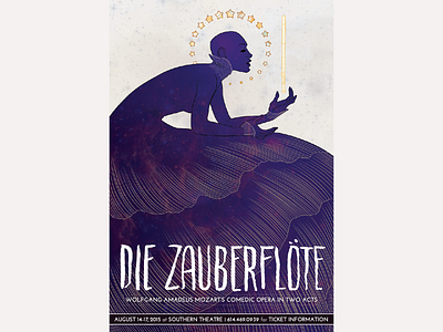 Opera poster series: The Magic Flute design illustration layout typography