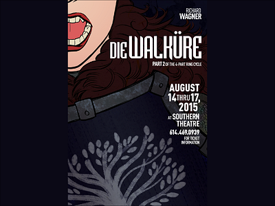 Opera poster series: Die Walküre graphic design illustration layout typography