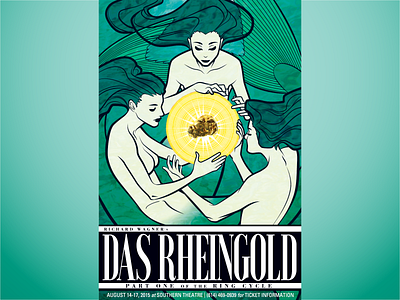 Opera poster series: Das Rheingold graphic design illustration layout typography vector