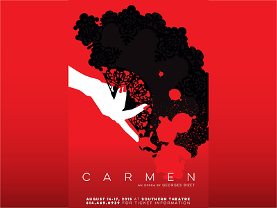 Opera poster series: Carmen graphic design illustration typography vector