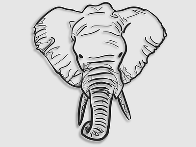 Elephant Illustration design drawing illustration wacom intuos web