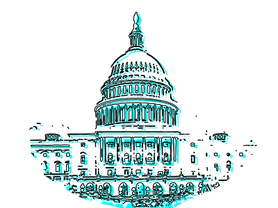 US Capitol capitol design drawing illustration vector washington dc