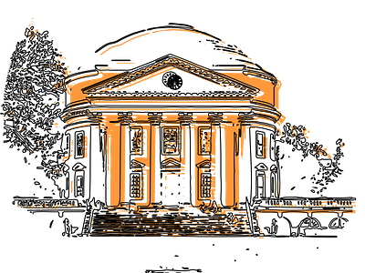 UVa Rotunda design drawing illustration uva vector web