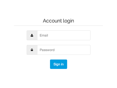 Minimalistic Login Form account blue button clean form grey login minimalistic page simple website