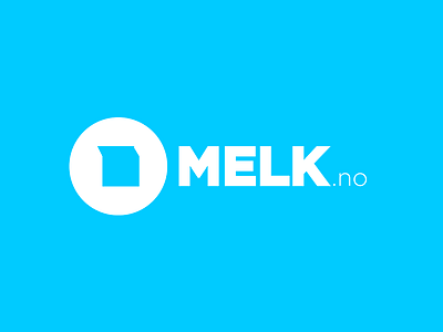 New logo for Melk.no blue design logo melk milk minimalistic norway norwegian simple white