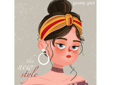 pretty girl illustration