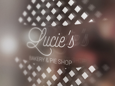 Lucie's Bakery Window branding logo design store design
