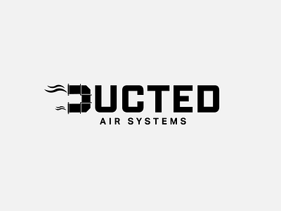 DUCTED logo ( air conditioning company ) branding concept logo conceptual conceptual art logo minimal minimalism minimalist typography wordmark