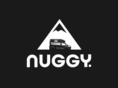 NUGGY logo ( van hiring company ) brain storming branding concept logo conceptual art design logo minimal minimalism minimalist vector