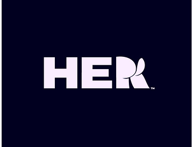 Her conceptual logo typo ( wordmark logo ) branding concept logo conceptual logo hidden concept logo logo design logo typo minimal minimalism minimalist typo typography wordmark