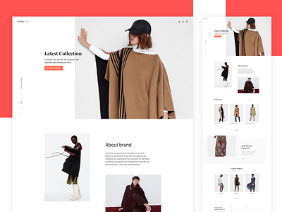 Women's clothing page app design illustration logo ui ux web web design website