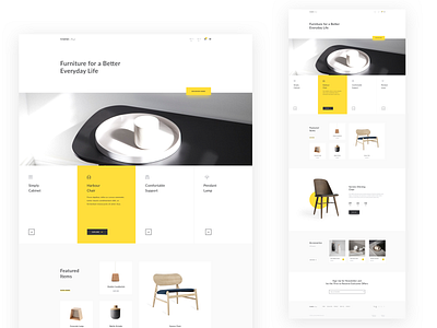 Furniture interface app design ui ux web