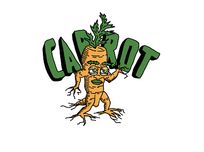 Carrot carrot font illustration leaves line art man november pattern produce riot type